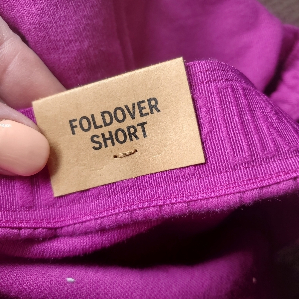 NWT PINK Victoria's Secret Dahlia Magenta Pink Foldover Sweat Shorts Size XL - Picture 15 of 16